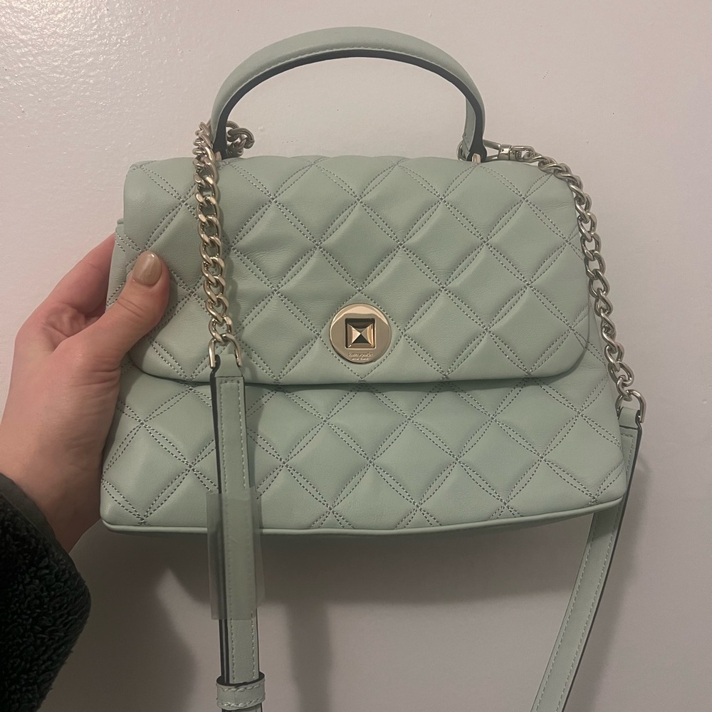 Kate Spade Mint Green/Seafoam Quilted Crossbody Bag